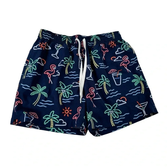 NEW Chubbies The Neon Lights Stretch Swim Trunks 5.5” Inseam Navy Size Medium - Picture 5 of 16